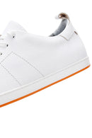 Men's White Lace-Up Leather Sneaker | Derimod