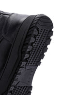 Men's Black Zippered Leather Boots | Derimod