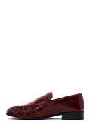 Kadın Bordo Deri Maskülen Loafer | Derimod