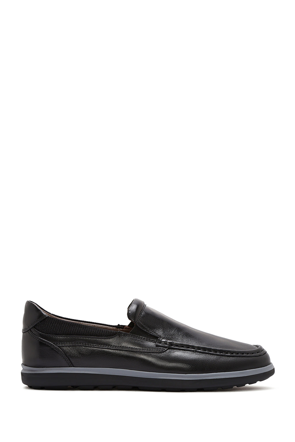 Erkek Siyah Rugan Deri Klasik Loafer