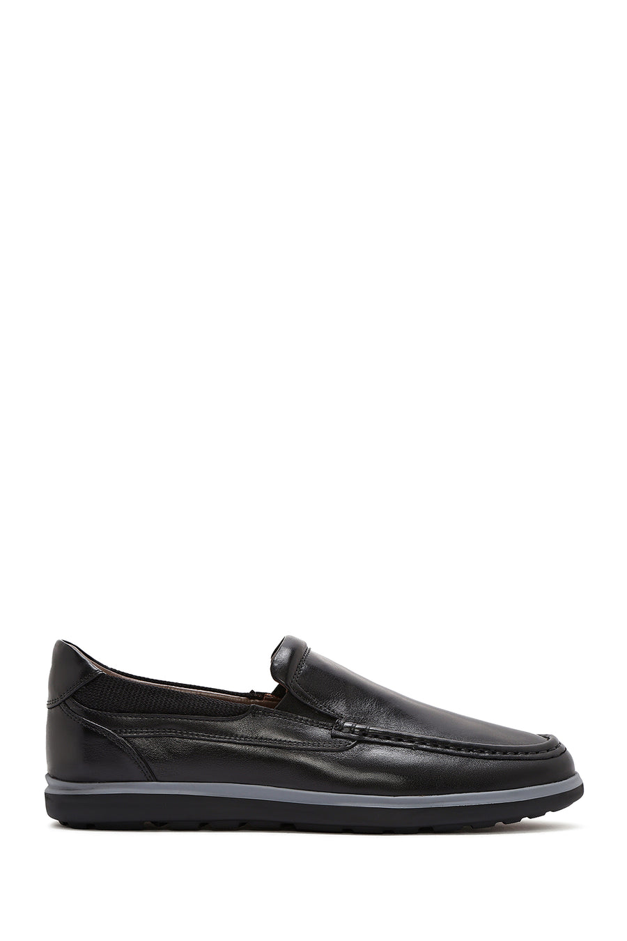 Erkek Siyah Rugan Deri Klasik Loafer 25SFD602718 | Derimod