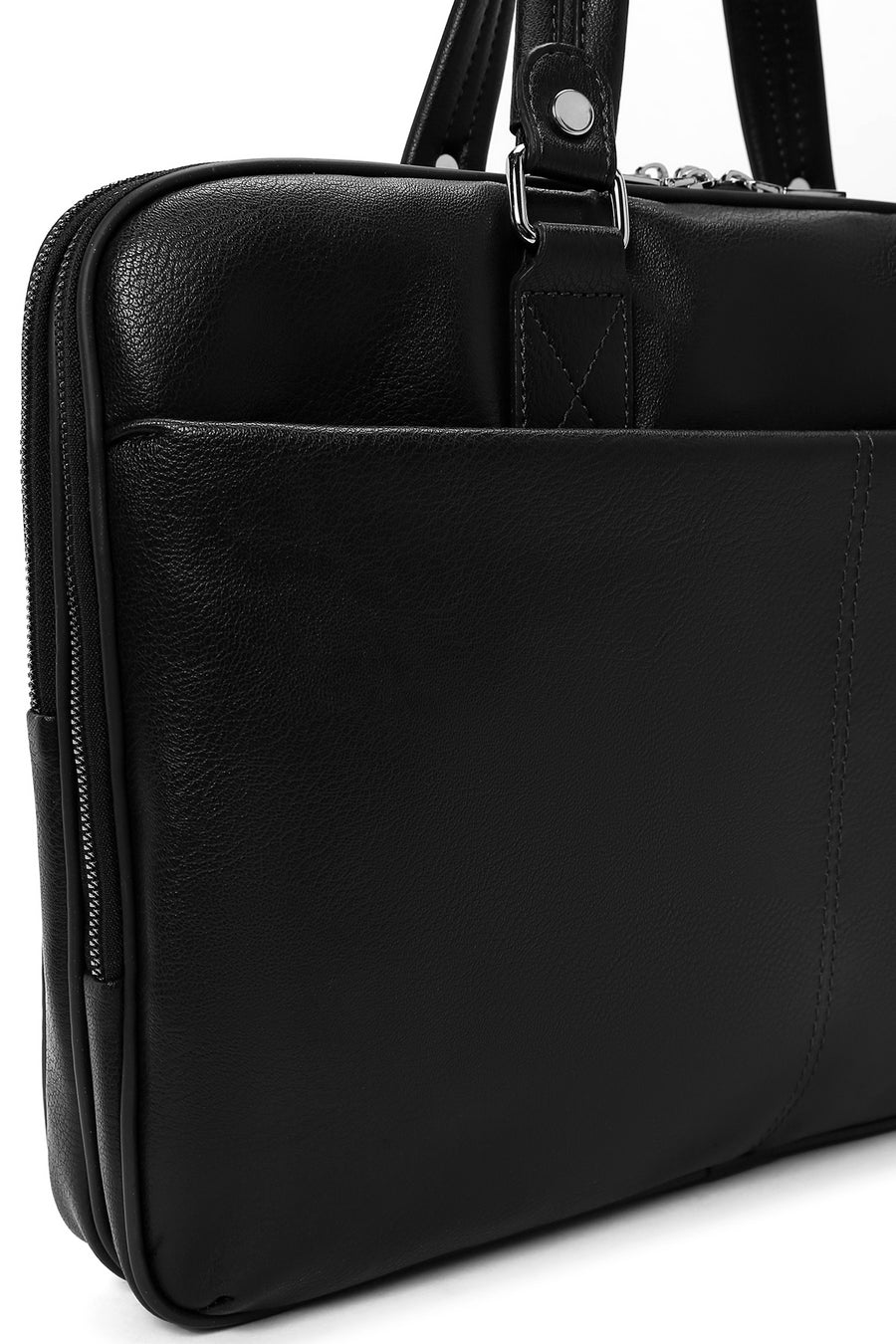 Men's Black Long Strap Briefcase