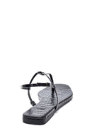 Women's Crocodile Leather Flip Flops Sandals | Derimod