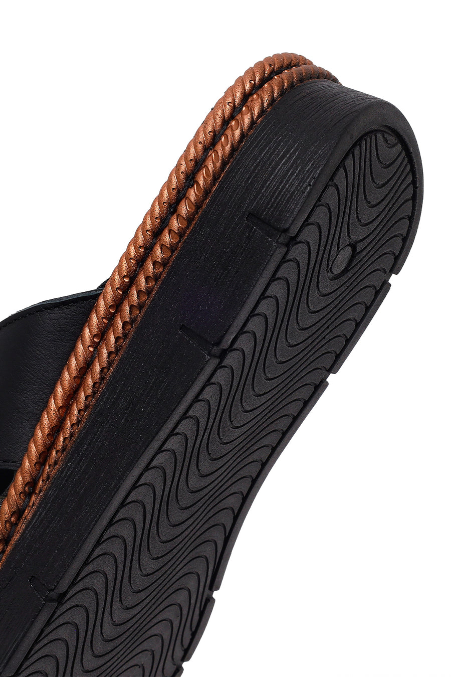 Woman Black Leather Comfort Slipper