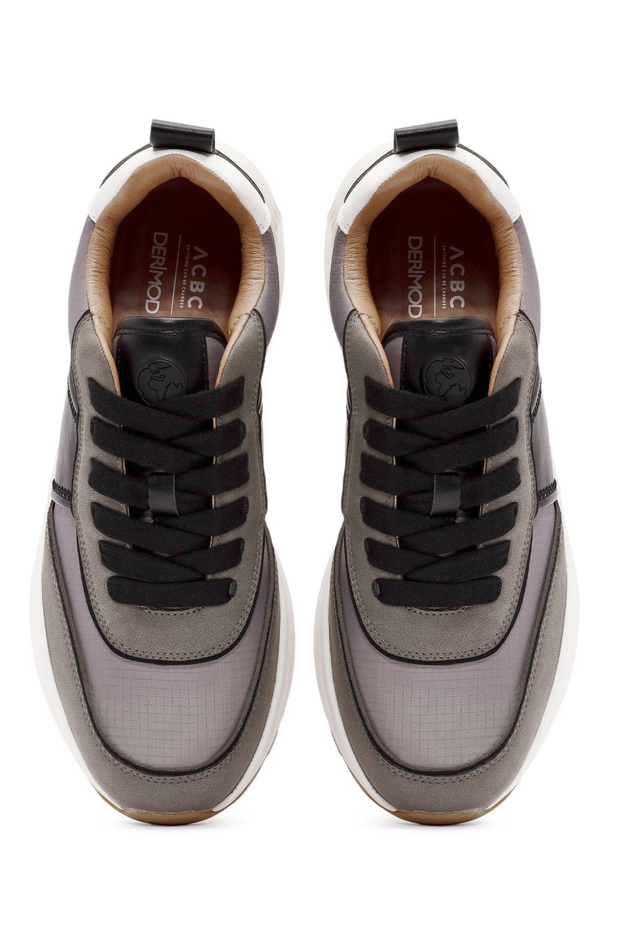 ACBC x Derimod Erkek Gri Bağcıklı Sneaker