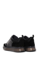 Men's Black Leather Thick Soled Sneaker | Derimod