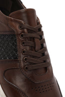 Men's Brown Lace-Up Leather Casual Sneakers | Derimod