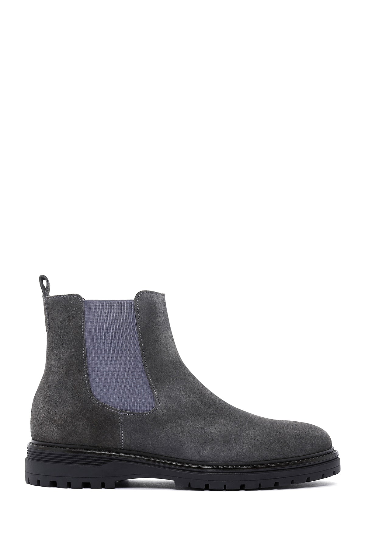 Men's Anthracite Suede Leather Chelsea Boots 23WFD613110 | Derimod