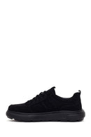 Derimod Zero Male Black Lace-Up Thick-Soled Fabric Sneaker | Derimod