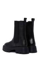 Women's Black Leather Chelsea Boots | Derimod