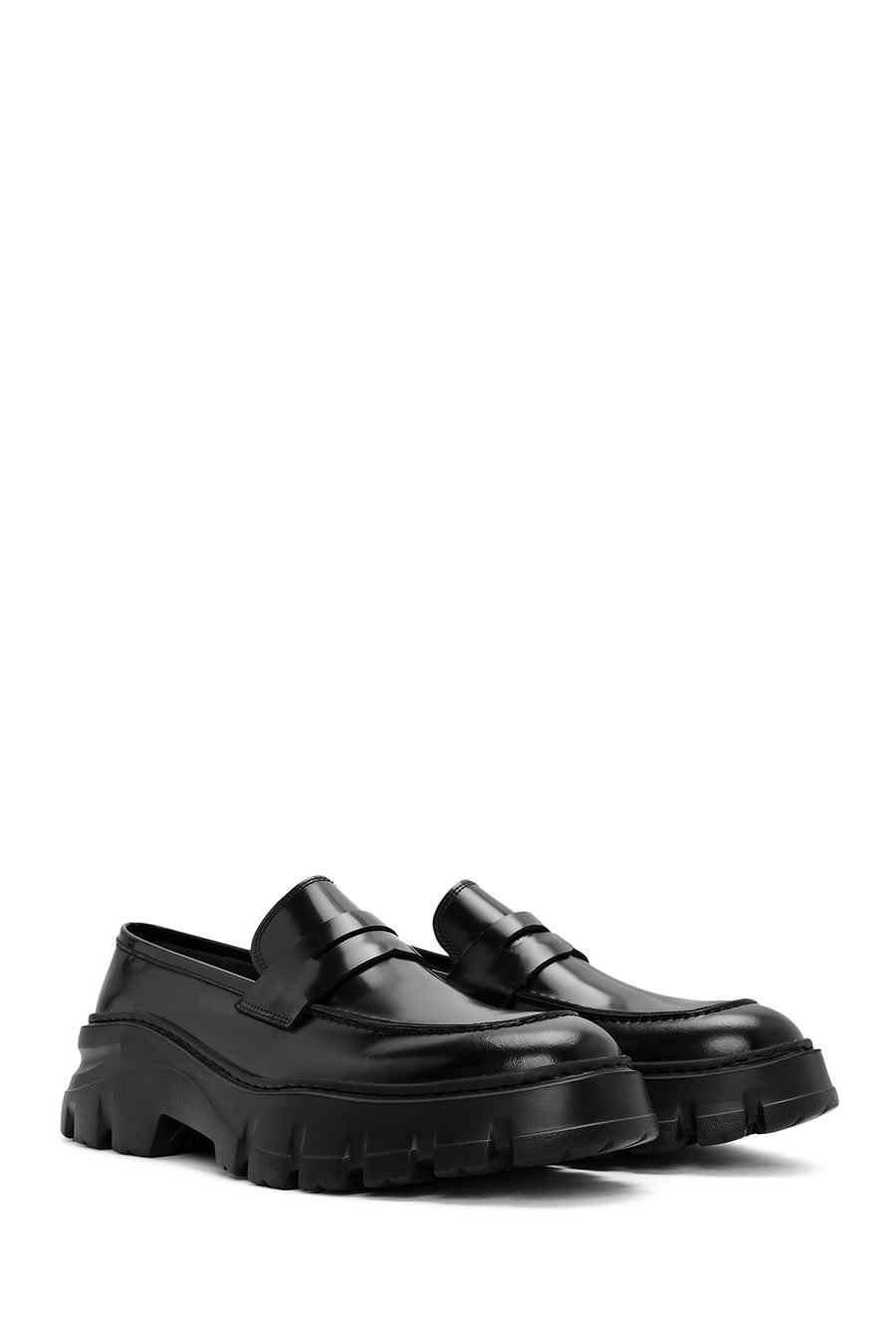 Men's Black Leather Casual Loafer