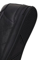Male Black Lace-up Leather Casual Sneaker | Derimod