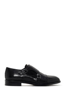 Men's Black Leather Monk Shoes | Derimod