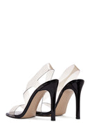 Women's Black Transparent Heeled Sandals | Derimod