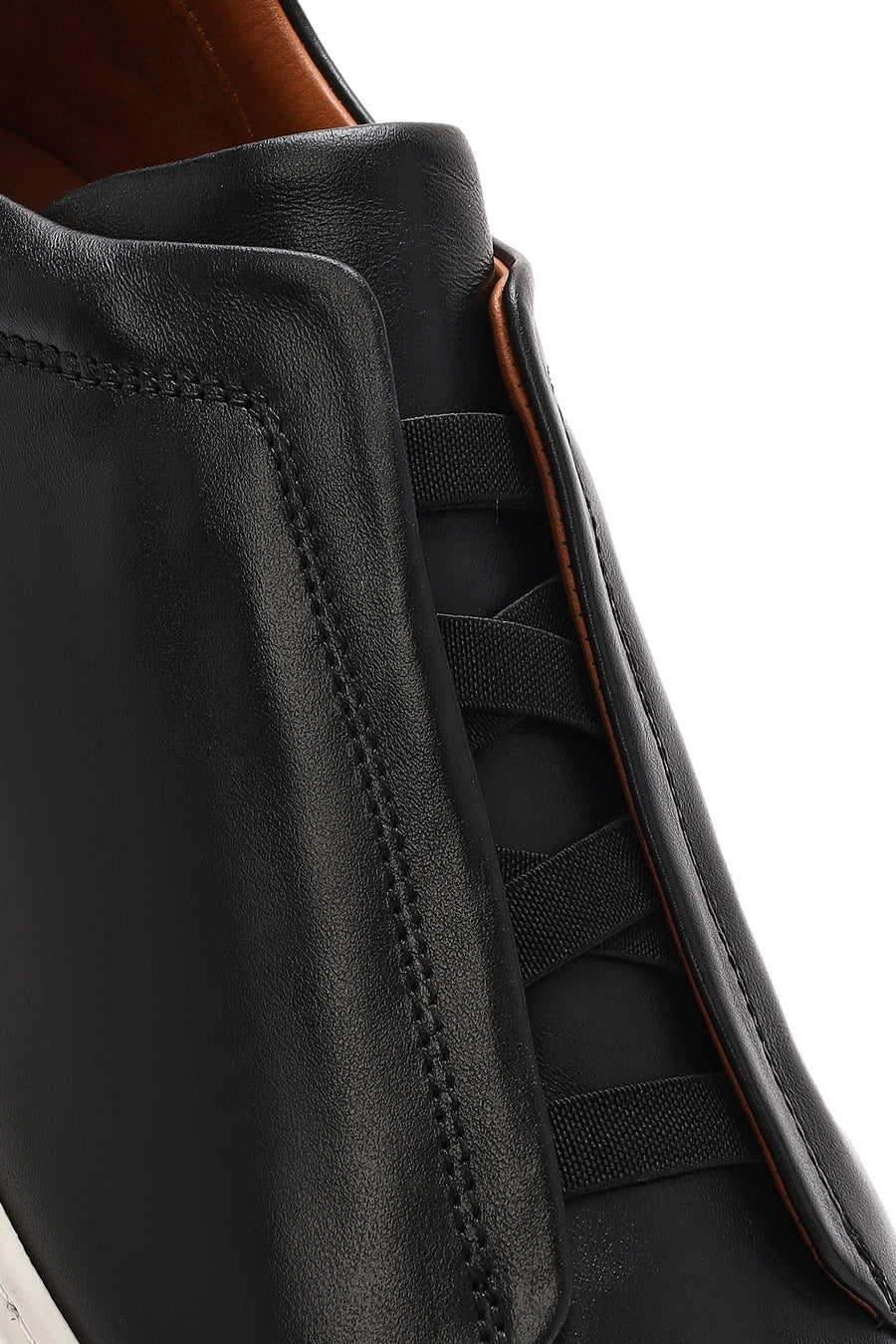 Male Black Leather Sneaker