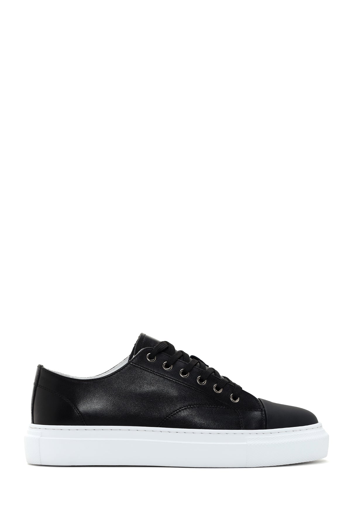 Men's Black Lace-up Leather Sneaker 24SFD611718 | Derimod