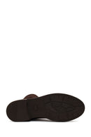 Woman Brown Zip Closure Suede Boots | Derimod