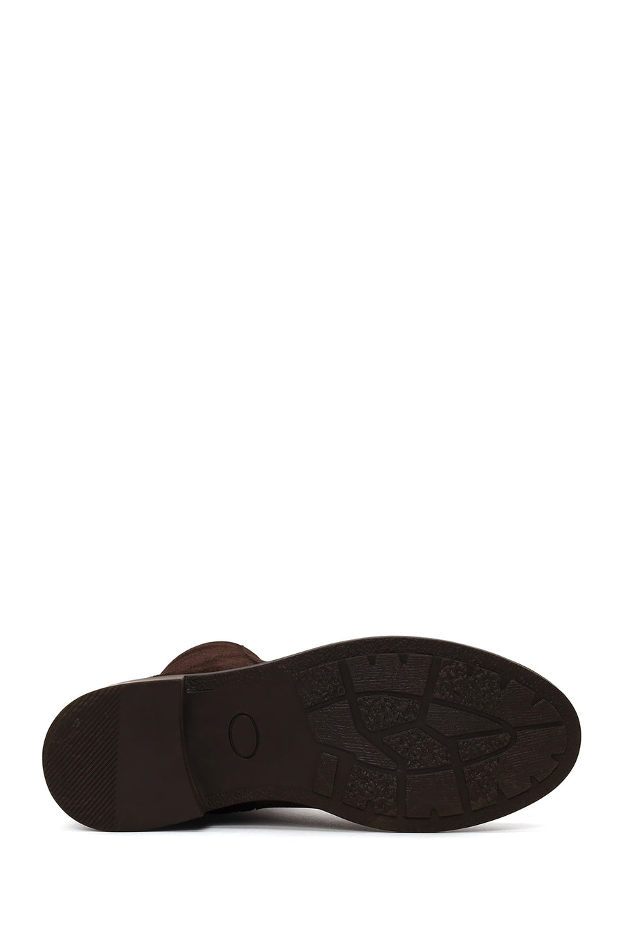 Woman Brown Zip Closure Suede Boots