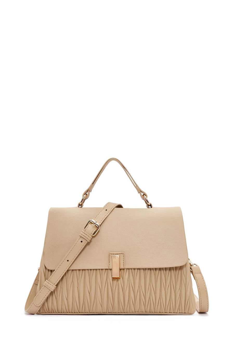 Women's Beige Long Strap Handbag with Accessory Detail 24WBD271314 | Derimod