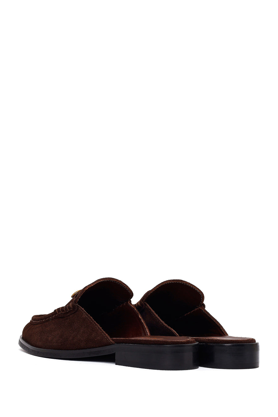 Woman Brown Suede Slipper