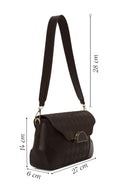 Woman Brown Printed Shoulder Bag | Derimod