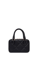Woman Black Long-Strap Quilted Charmed Mini Shoulder Bag | Derimod