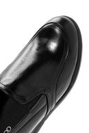 Women's Black Wedge Heel Patent Leather Comfort Loafer | Derimod