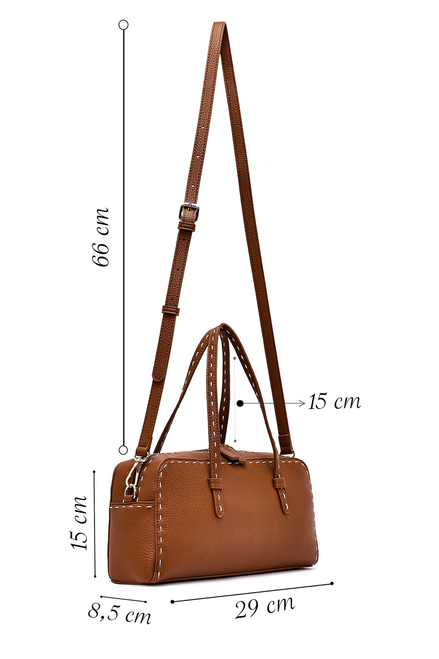 Women's Brown Long Strap Shoulder Bag