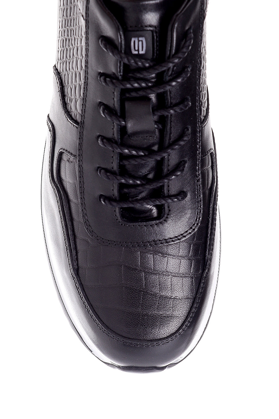 Men's Crocodile Pattern Detailed Leather Sneaker