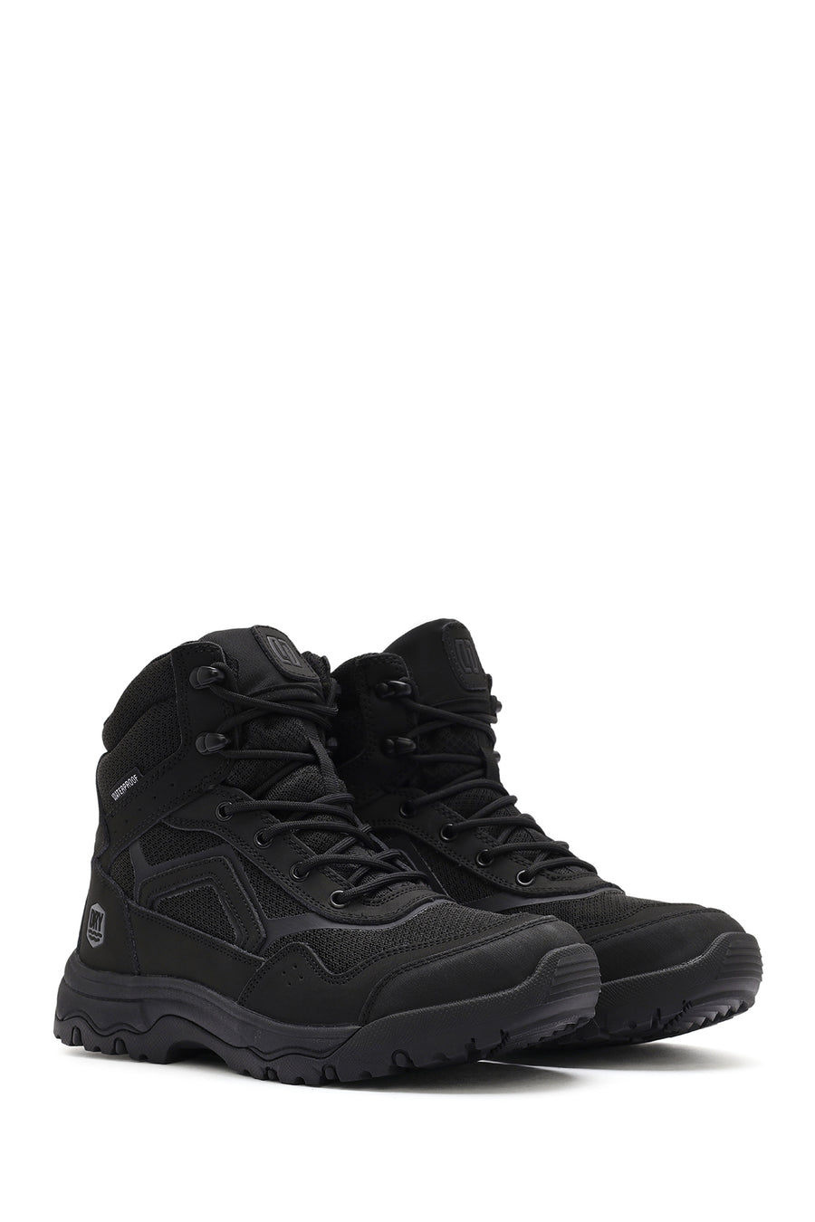 Derimod Dry Men's Black Lace-Up Waterproof Outdoor Boots