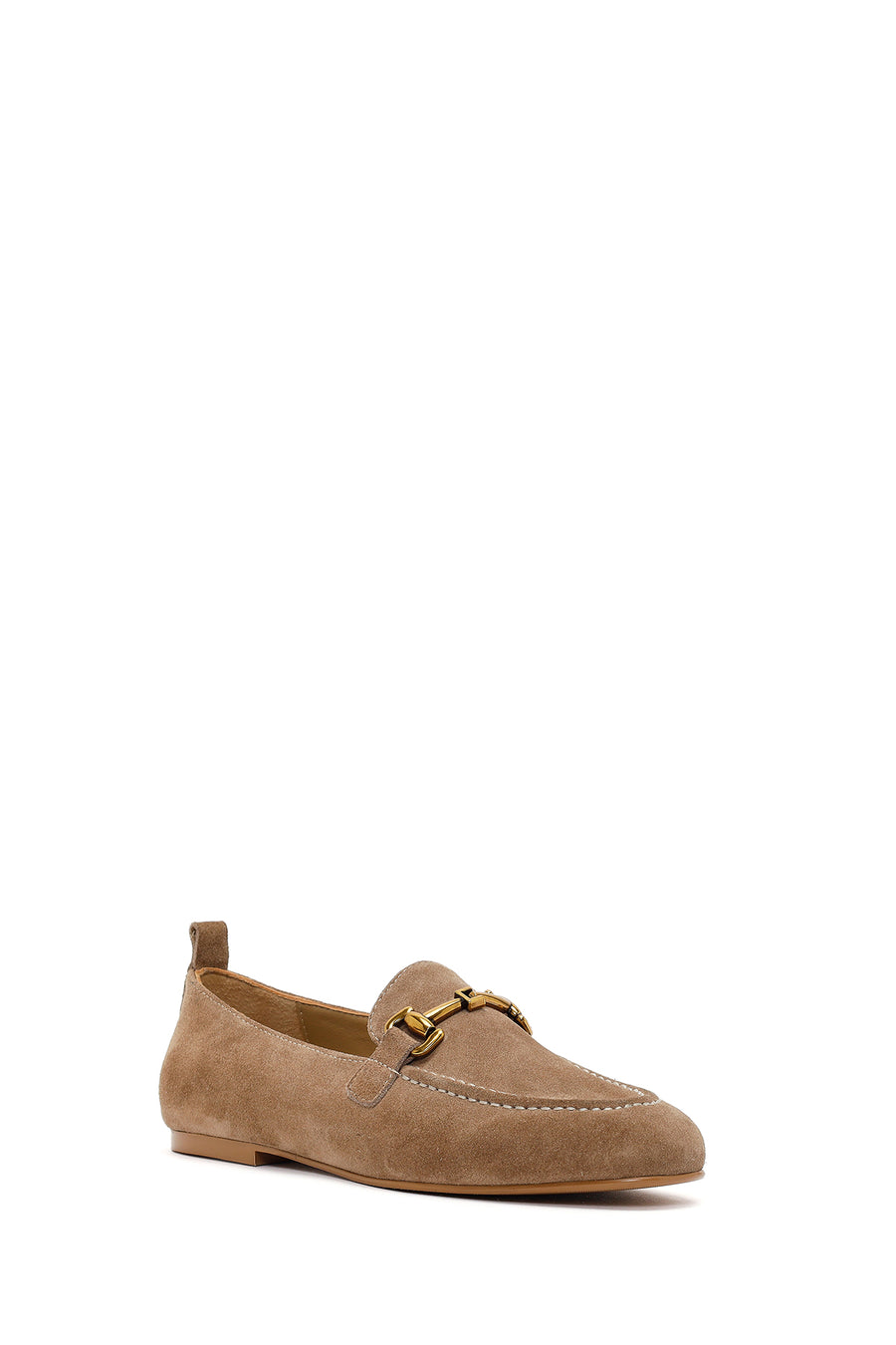 Women's Mink Suede Leather Loafer with Buckle