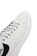 Men's White Leather Thick Soled Sneaker | Derimod