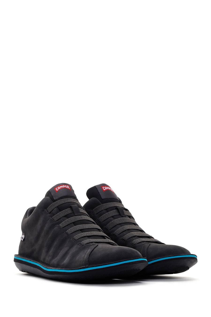 Camper Men's Dark Gray Beetle Hydroshield Leather Sports Shoes