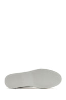 Men's White Lace-up Leather Sneaker | Derimod