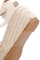 Women's Gray Ankle Strap Wedge Heeled Espadrilles | Derimod