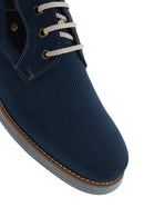 Men's Blue Leather Casual Shoes | Derimod