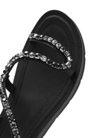 Women's Black Stone Sandals | Derimod