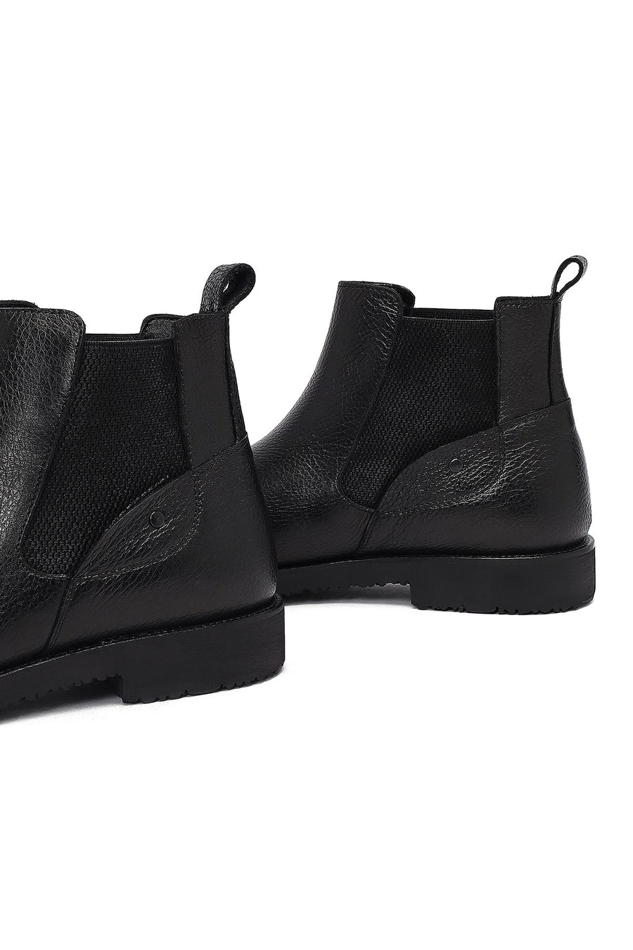 Male Black Leather Chelsea Boots