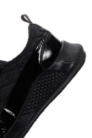 Women's Black Thick Soled Leather Sneaker | Derimod