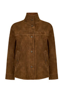 Valencia Woman Camel A-Form Suede Jacket | Derimod