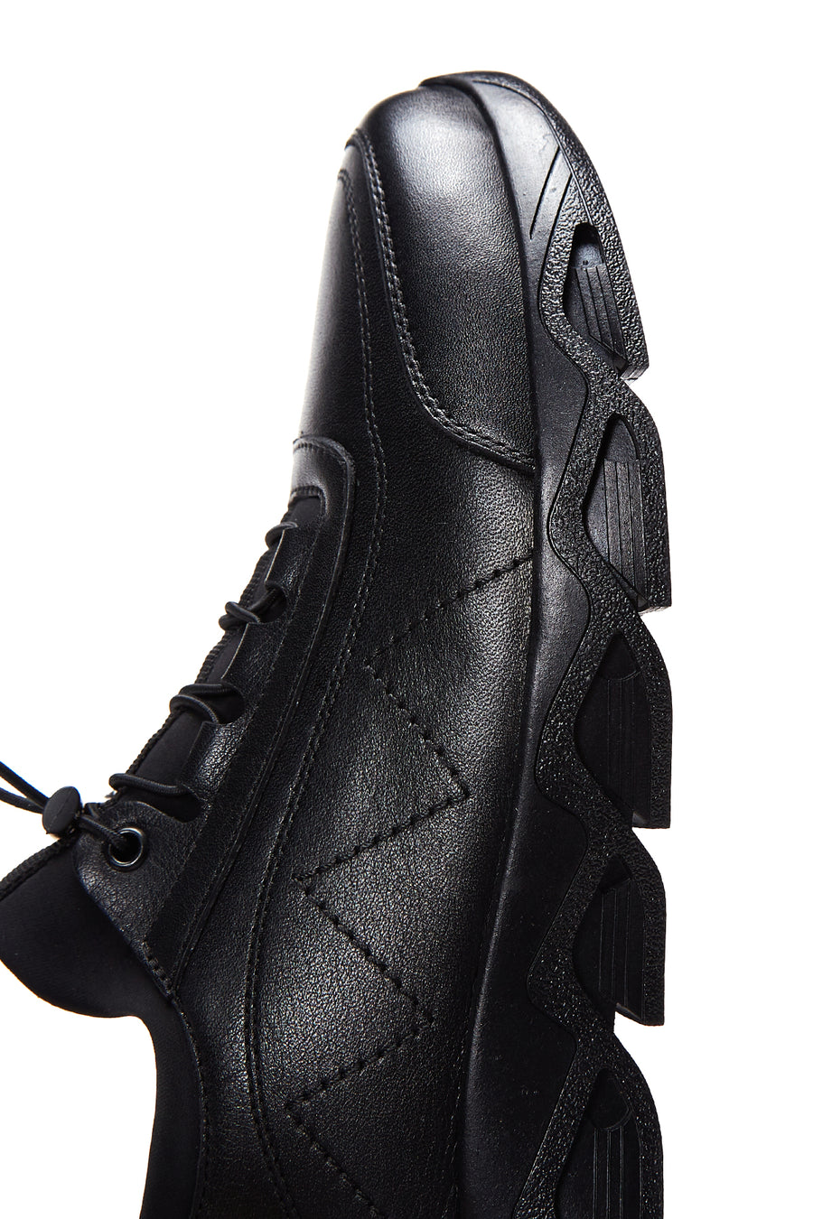 Erkek Siyah Deri Casual Sneaker