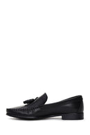 Erkek Siyah Püsküllü Deri Casual Loafer | Derimod