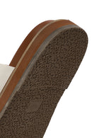 Kadın Beyaz Aksesuarlı Terlik | Derimod