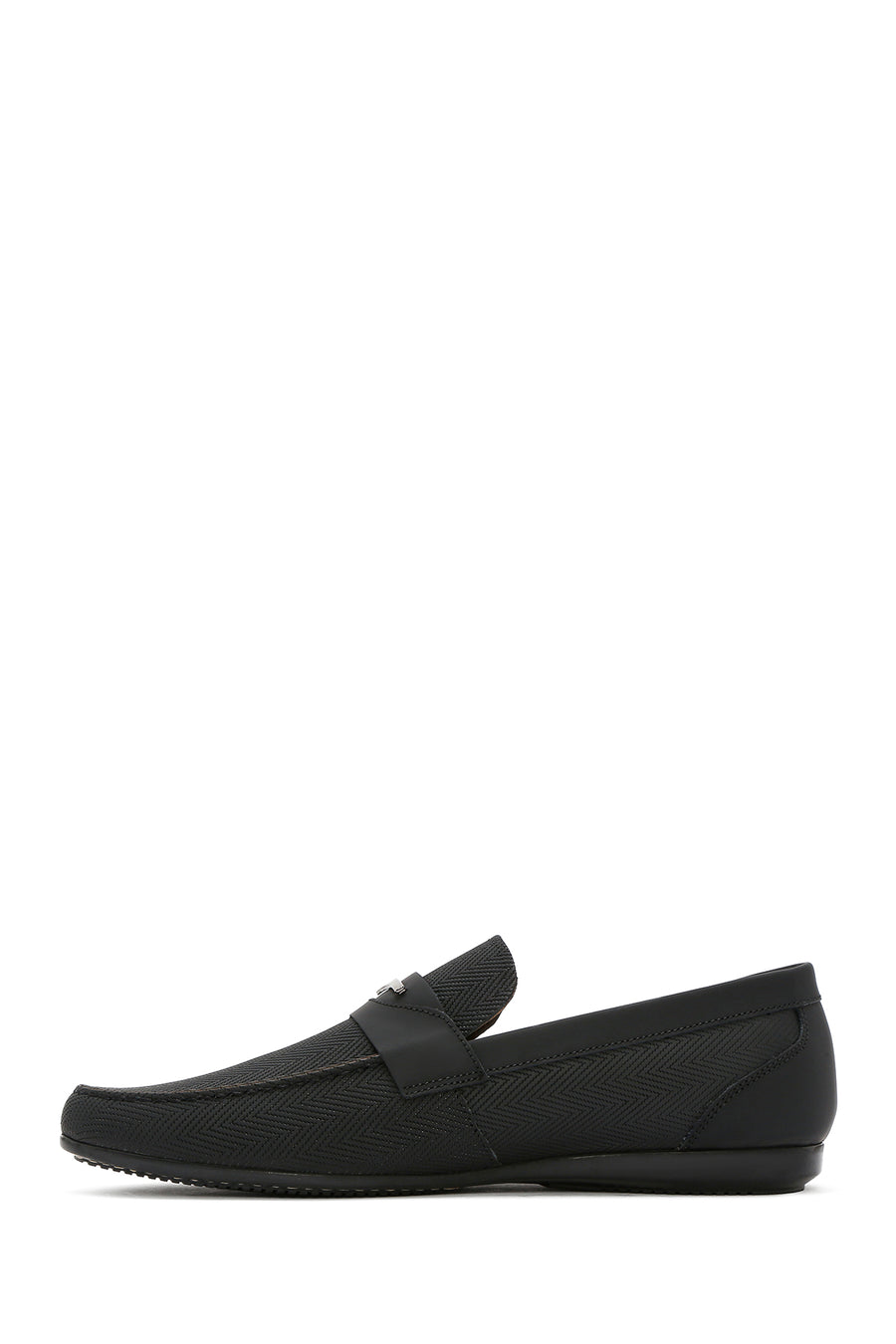 Men's Black Leather Casual Loafer