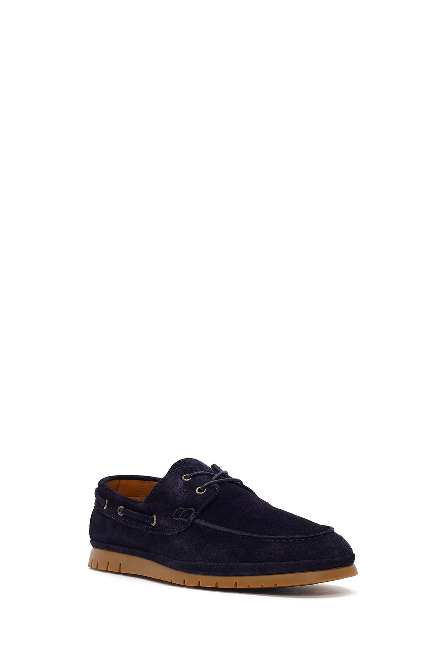 Men's Navy Blue Lace-up Suede Leather Casual Shoes