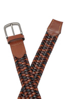 Men's Brown Braided Leather Belt | Derimod