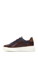 Men's Brown Leather Thick Sole Sneaker | Derimod