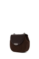 Woman Black Chain Long-Strap Braided Crossbody Bag | Derimod