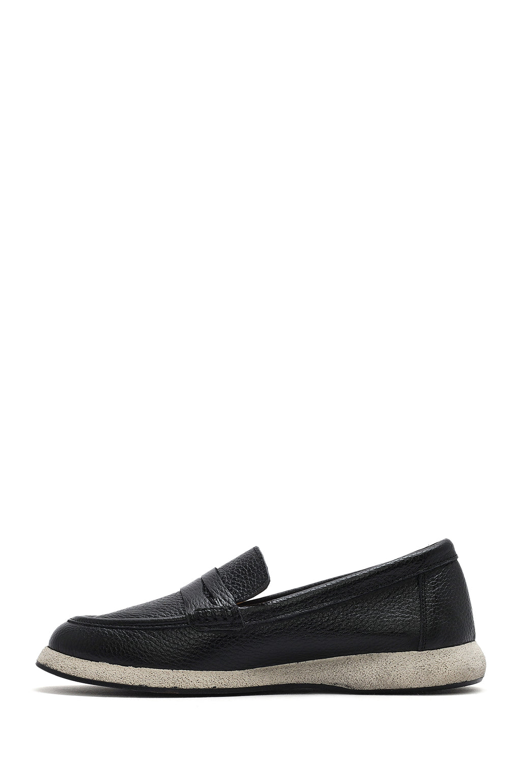 Kadın Siyah Deri Loafer