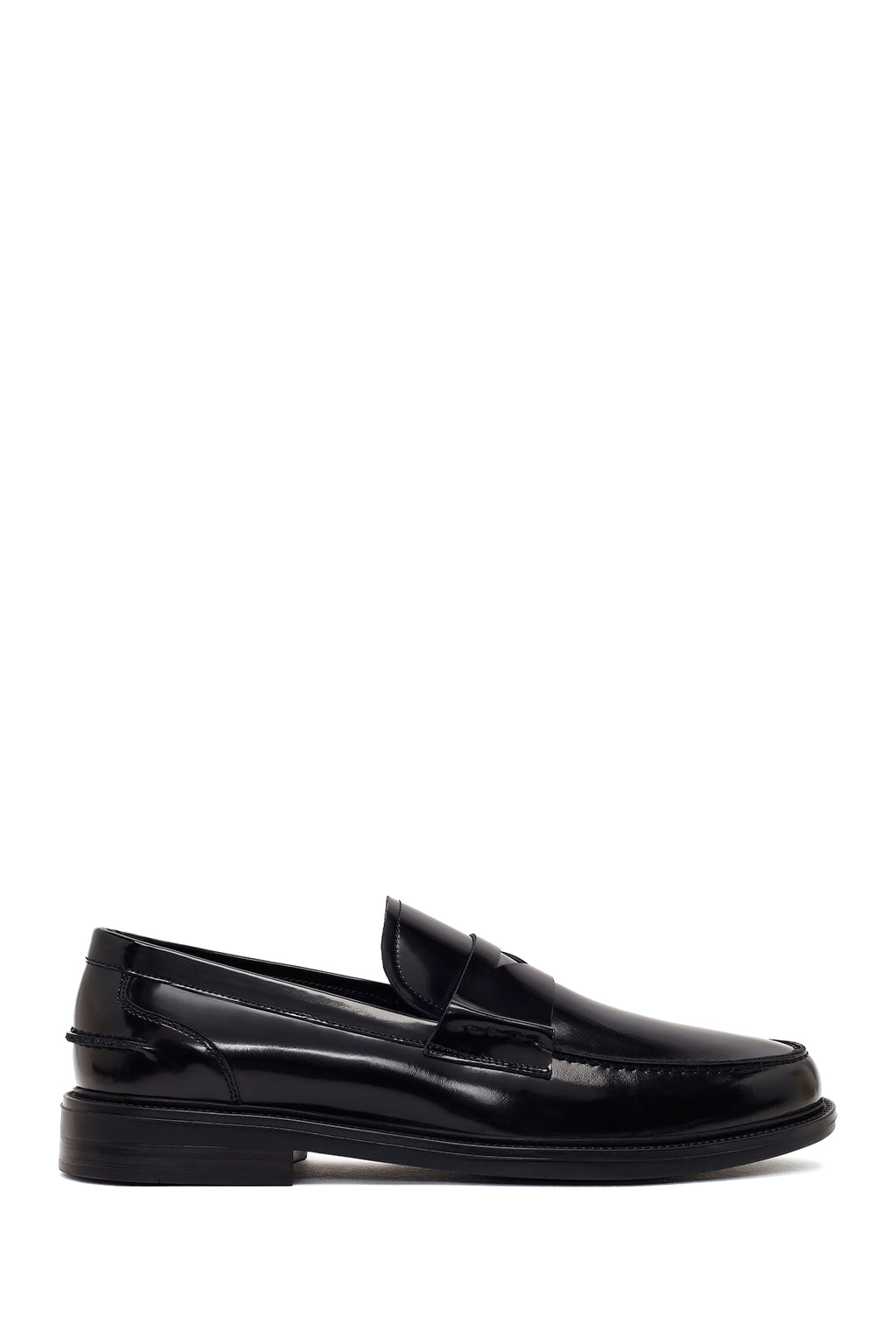 Erkek Siyah Deri Klasik Loafer